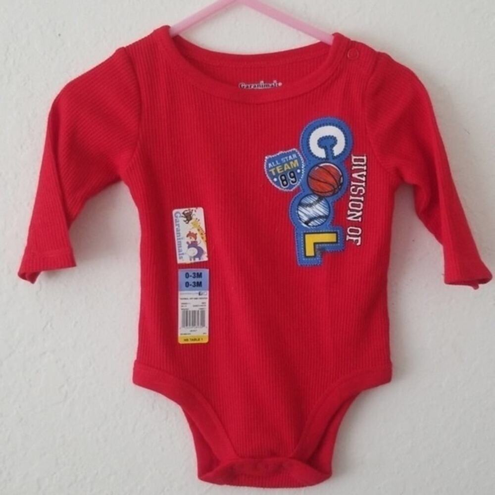 Red size 0-3 months thermal creeper‎